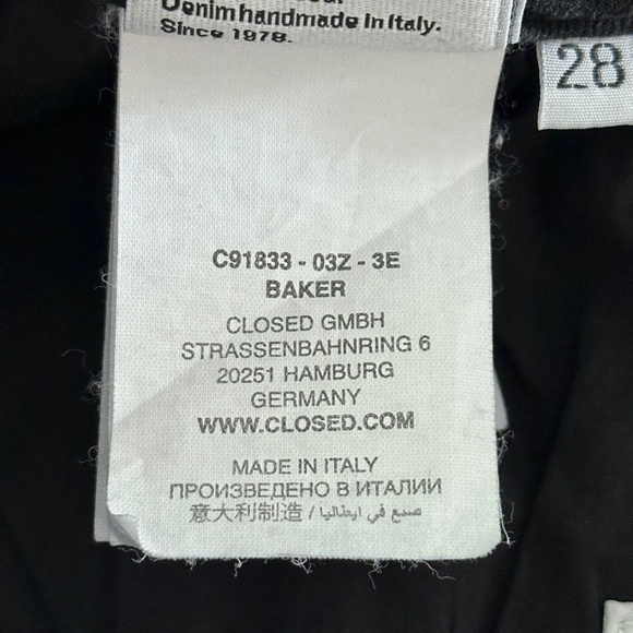 Closed Baker Jean in Black Gray Skinny Ankle - Picture 15 of 16